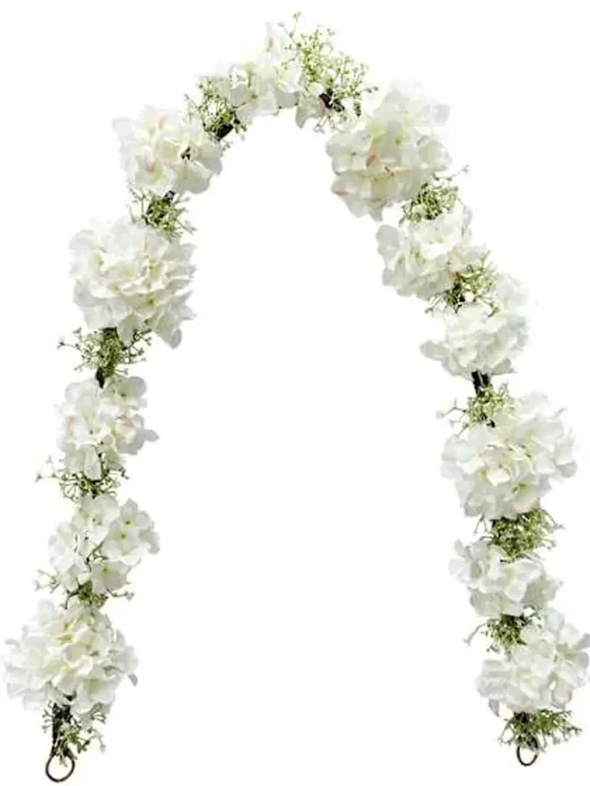 Providence White Hydrangea & Baby's Breath Garland, 6'