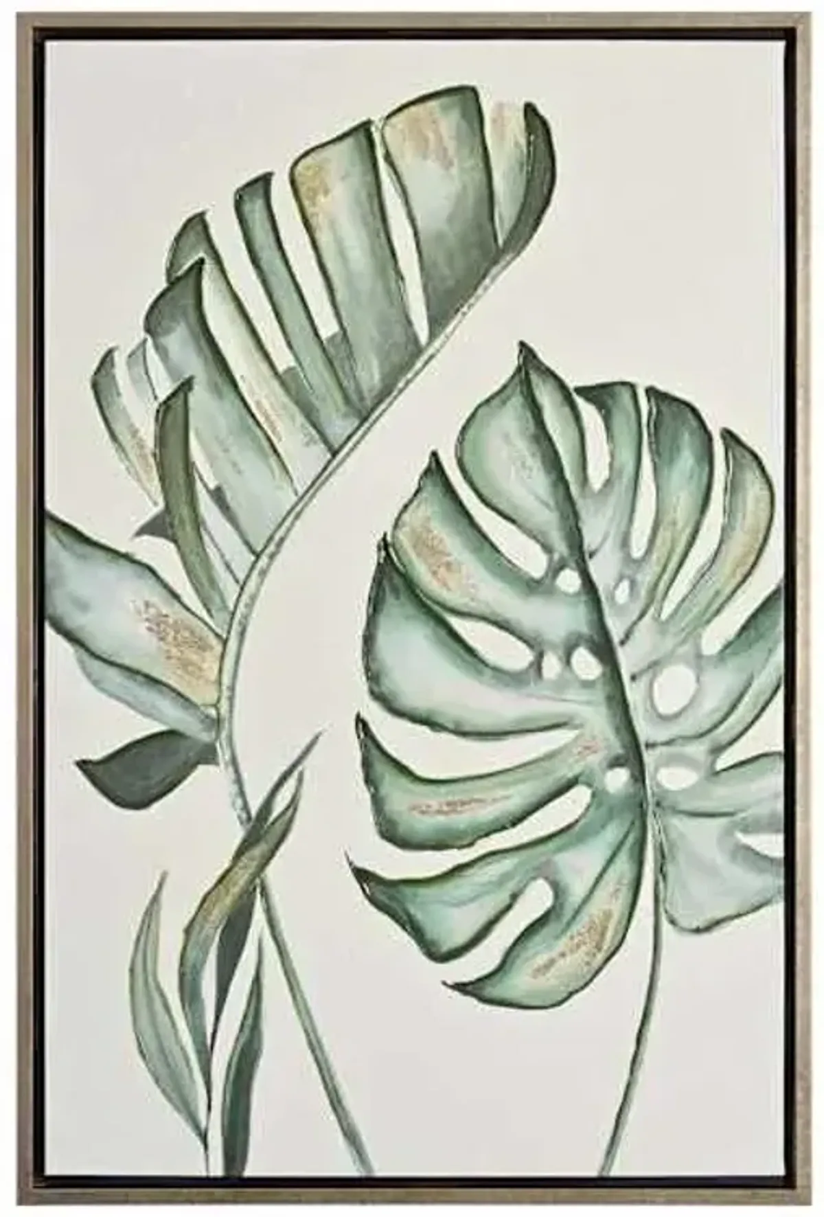 Framed Leaves Canvas Wall Art, 24x36