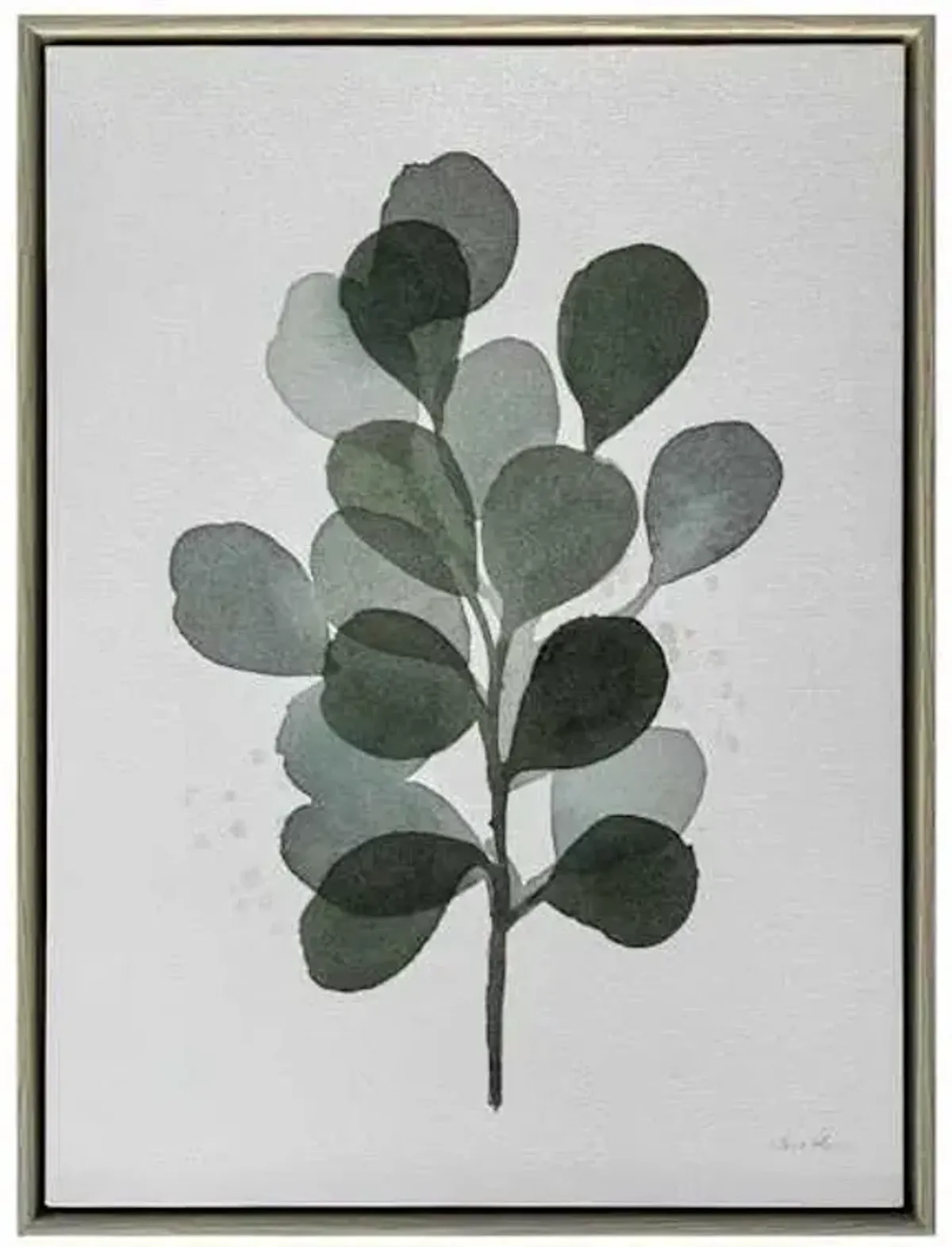 Framed Leaf Canvas Wall Art,12x16