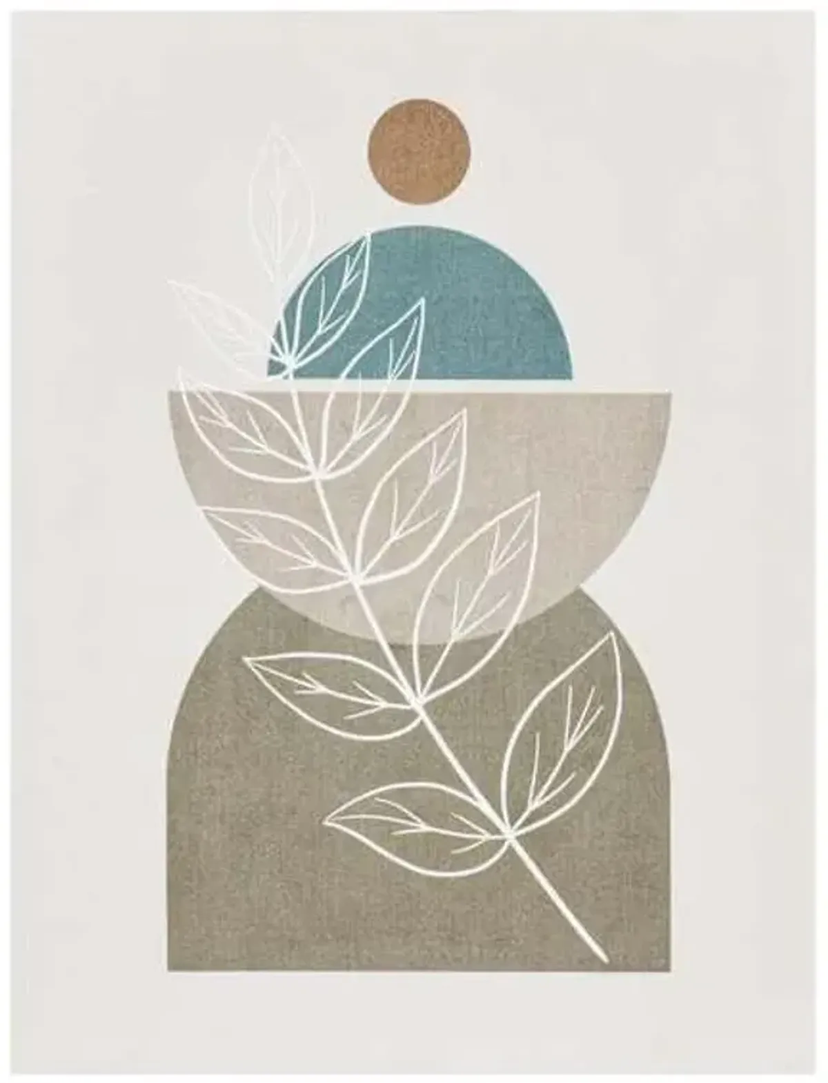 Boho Abstract Canvas Wall Art, 12x16