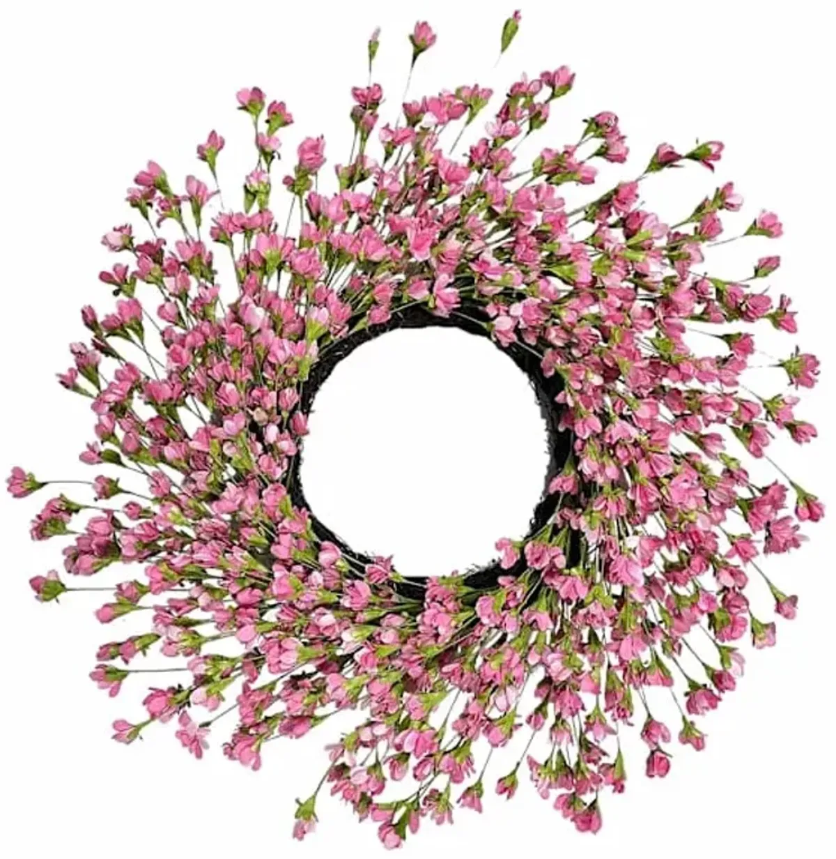 Pink Cluster Flower Wreath, 24"