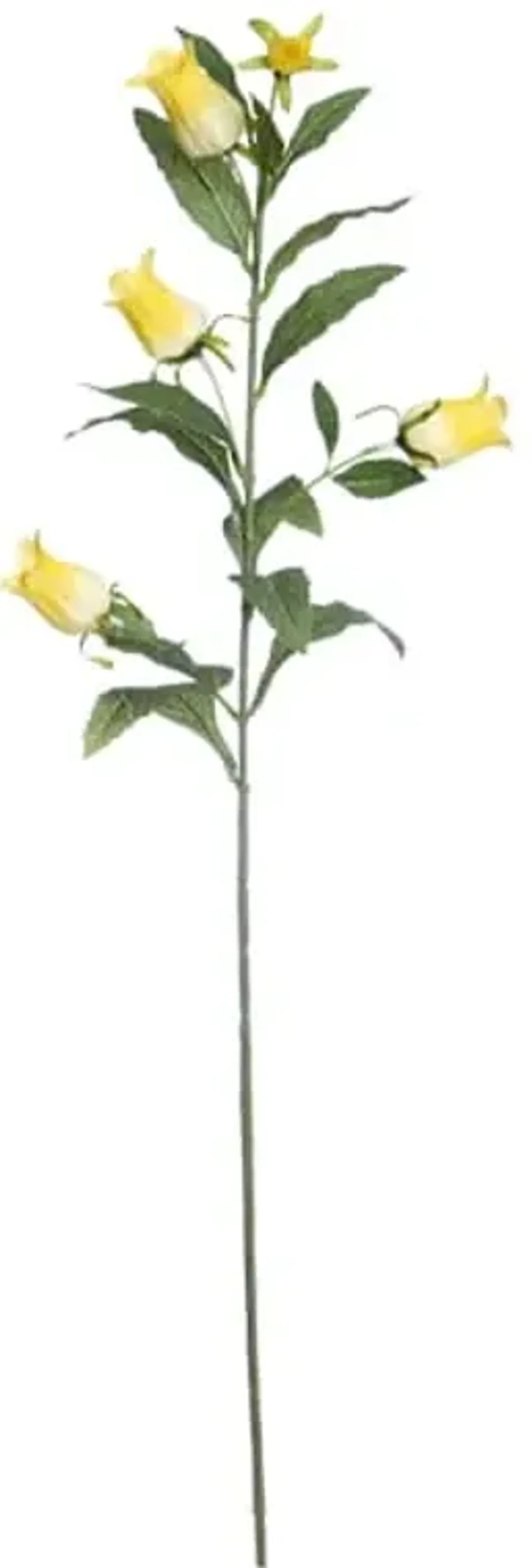 Yellow Trumpet Flower Spray, 31"