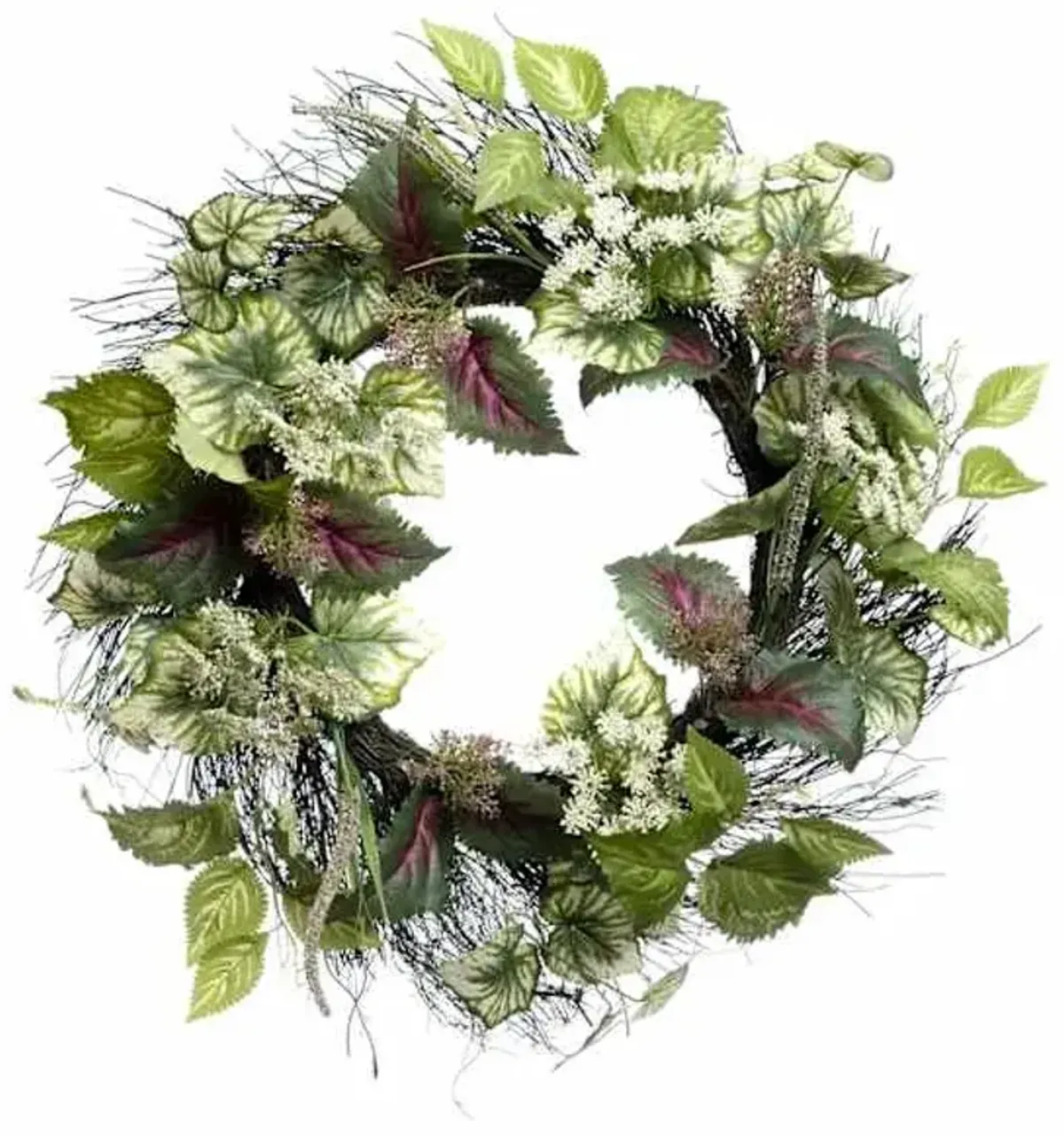 Queen Ann Lace & Coleus Wreath, 24"