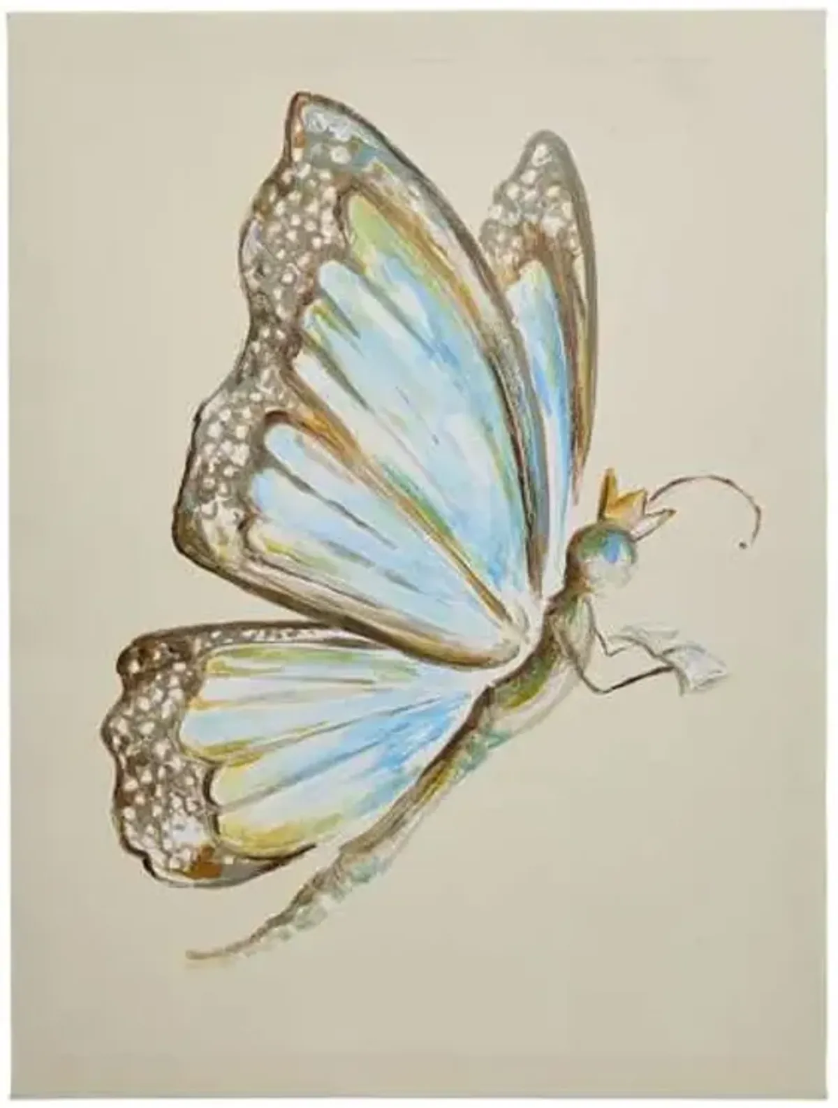 Reading Butterfly Canvas Wall Art, 12x16