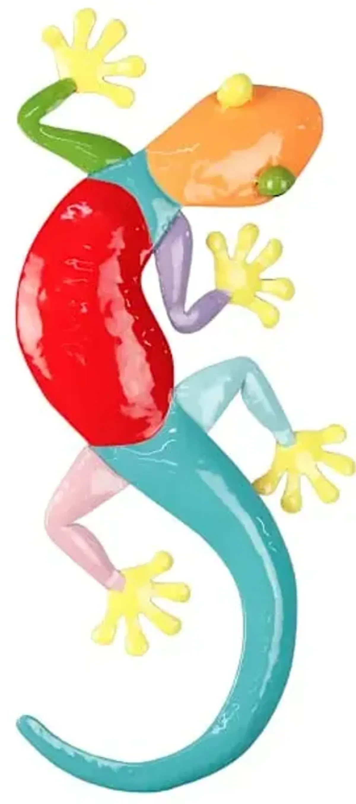 Metal Gecko Outdoor Garden Decor, 15.7"