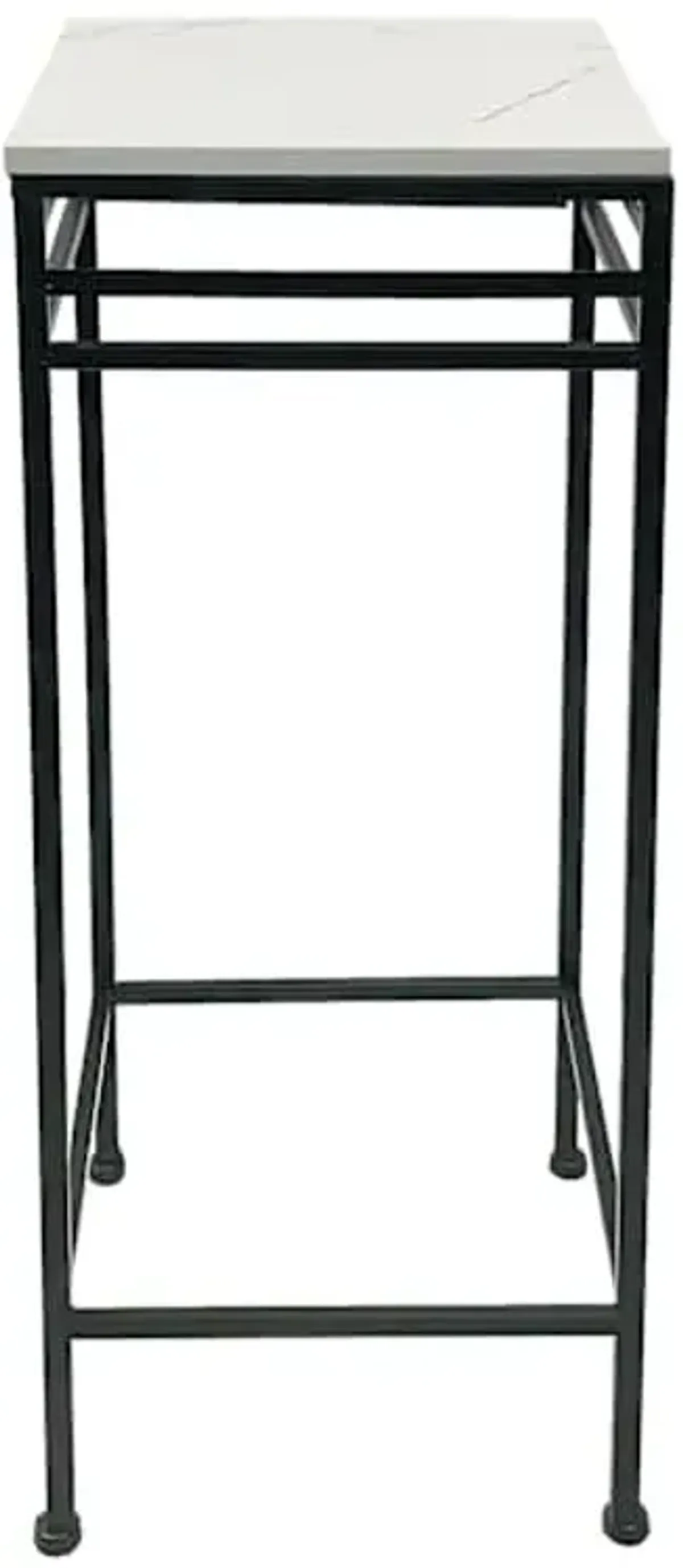 MEDIUM MARBLE PLANT STAND BLK