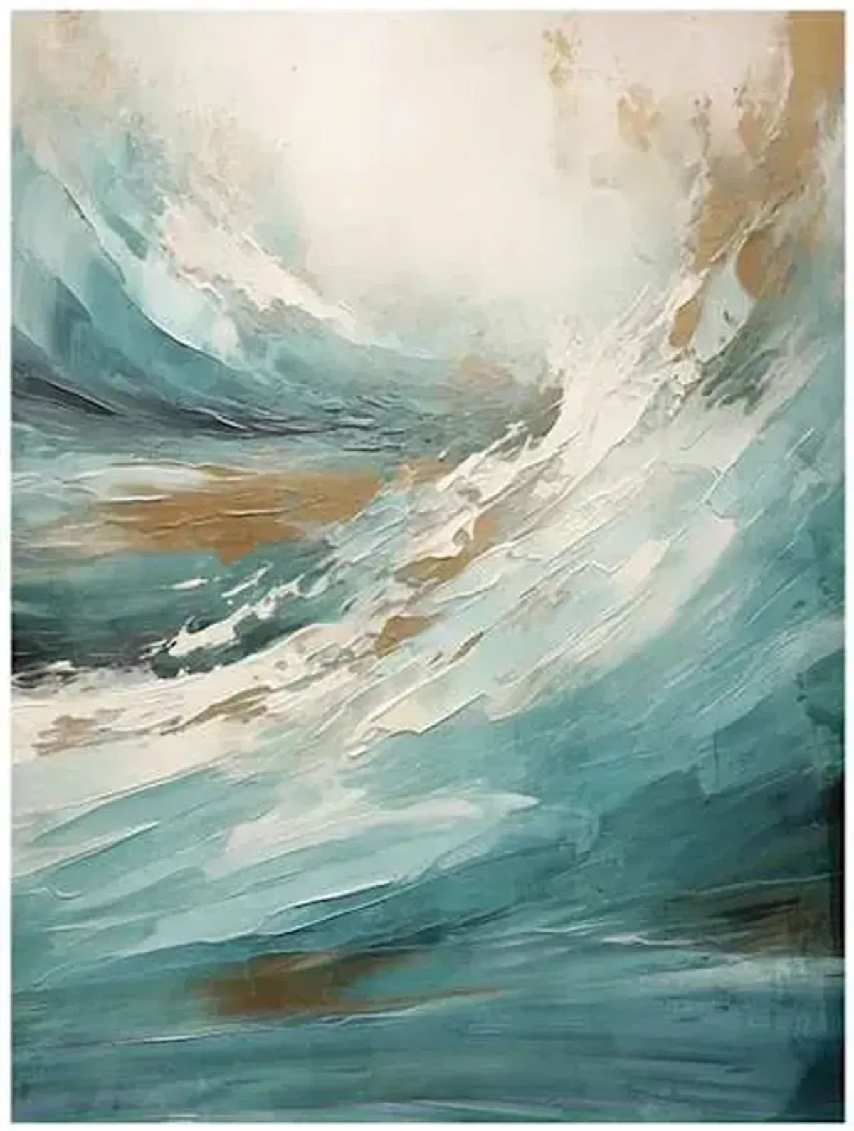 Teal Abstract Canvas Wall Art, 30x40