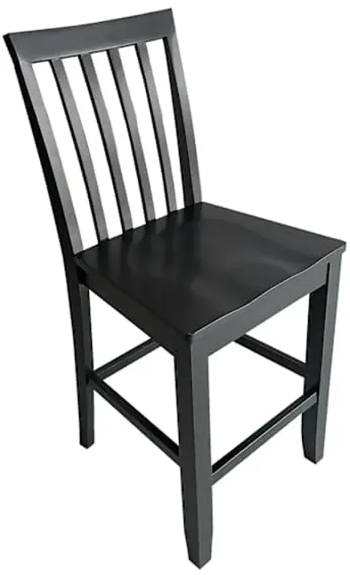 Azalea Wooden Counter Stool, Black