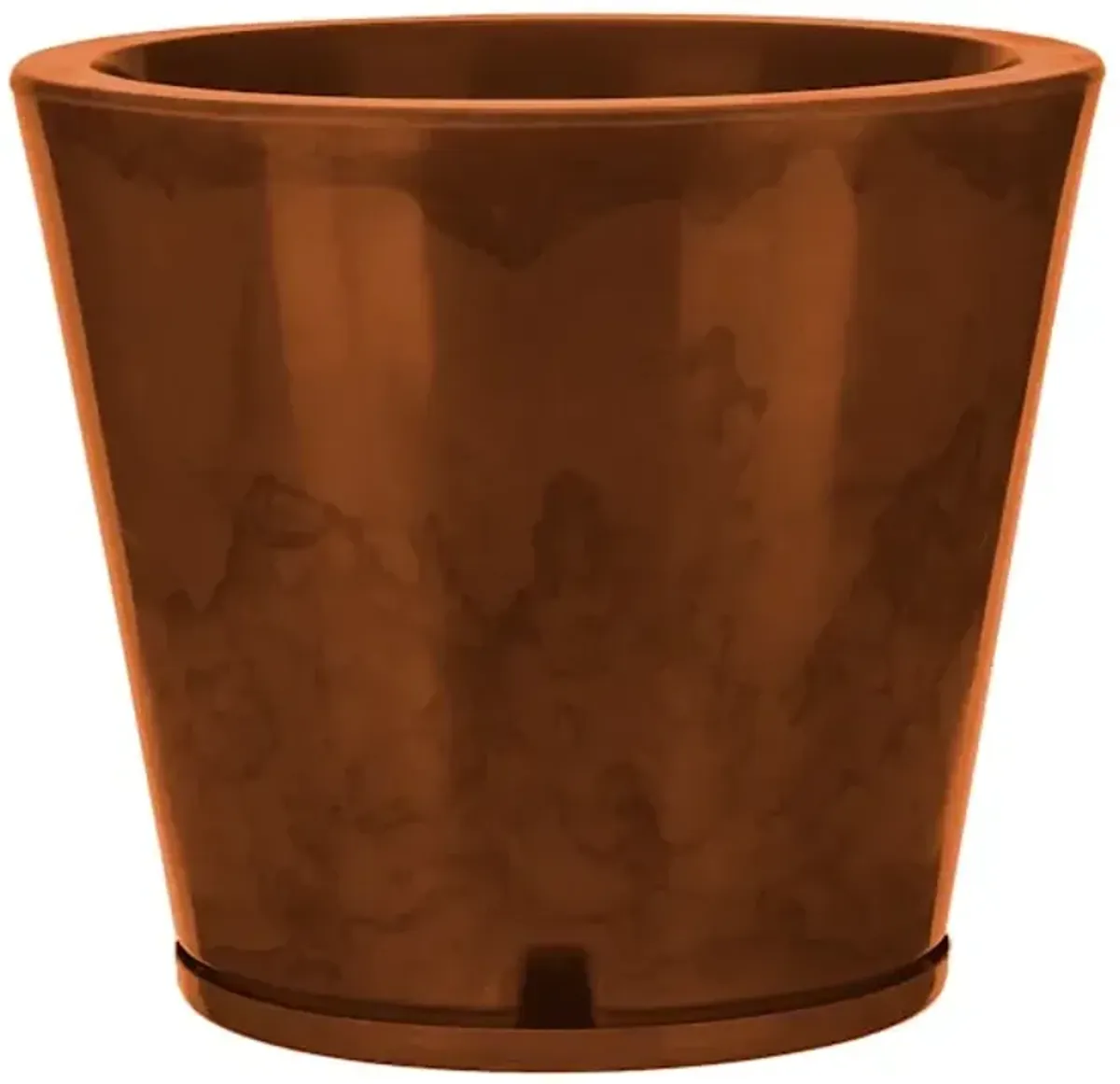 Genebra Coffee Brown Marble Effect Outdoor Planter, Small