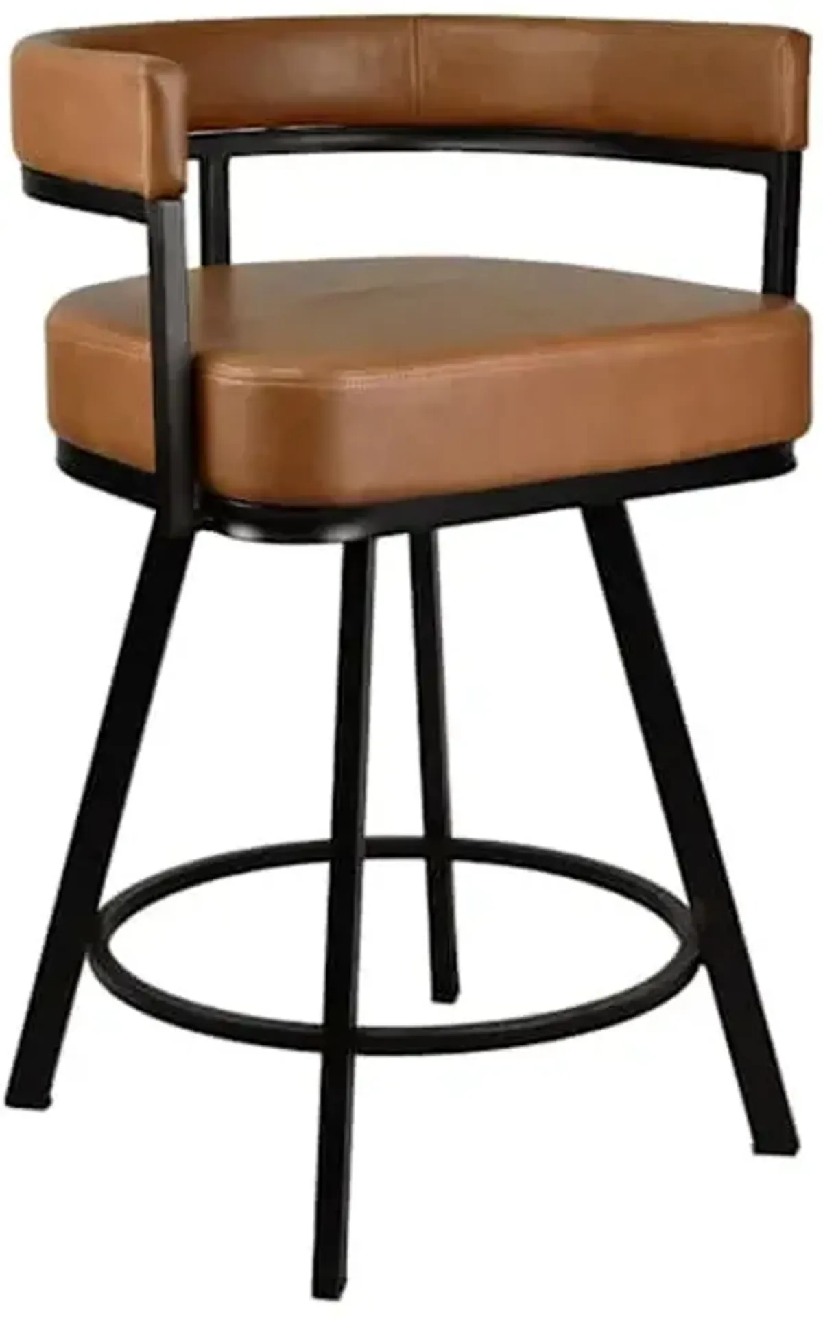 Noah Swivel Counter Stool, Cognac