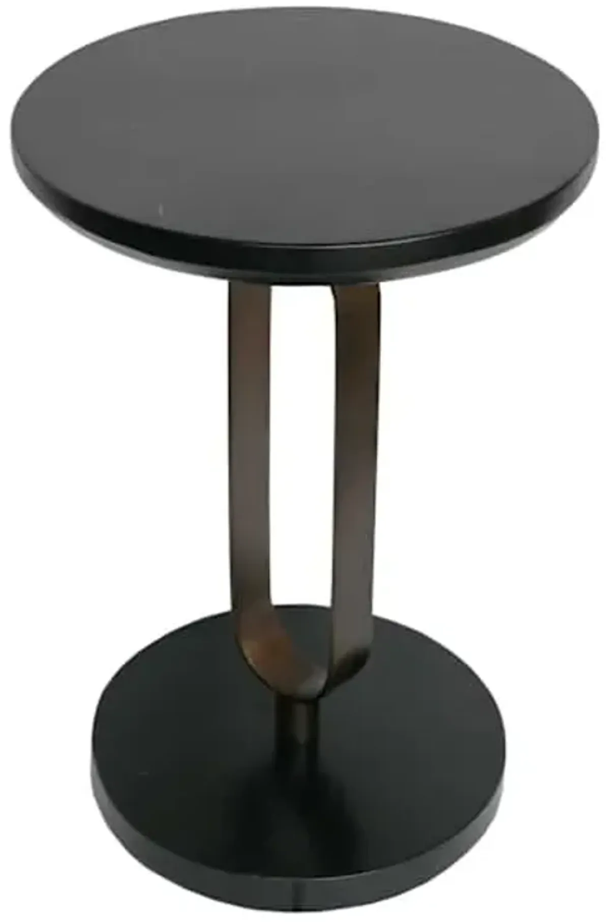 Sebastian Wood & Metal Drink Table, Bronze