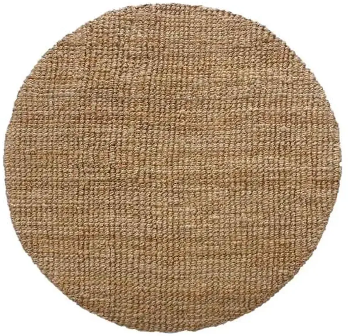 (B181) Honeybloom Boucle Jute Round Area Rug, 6'