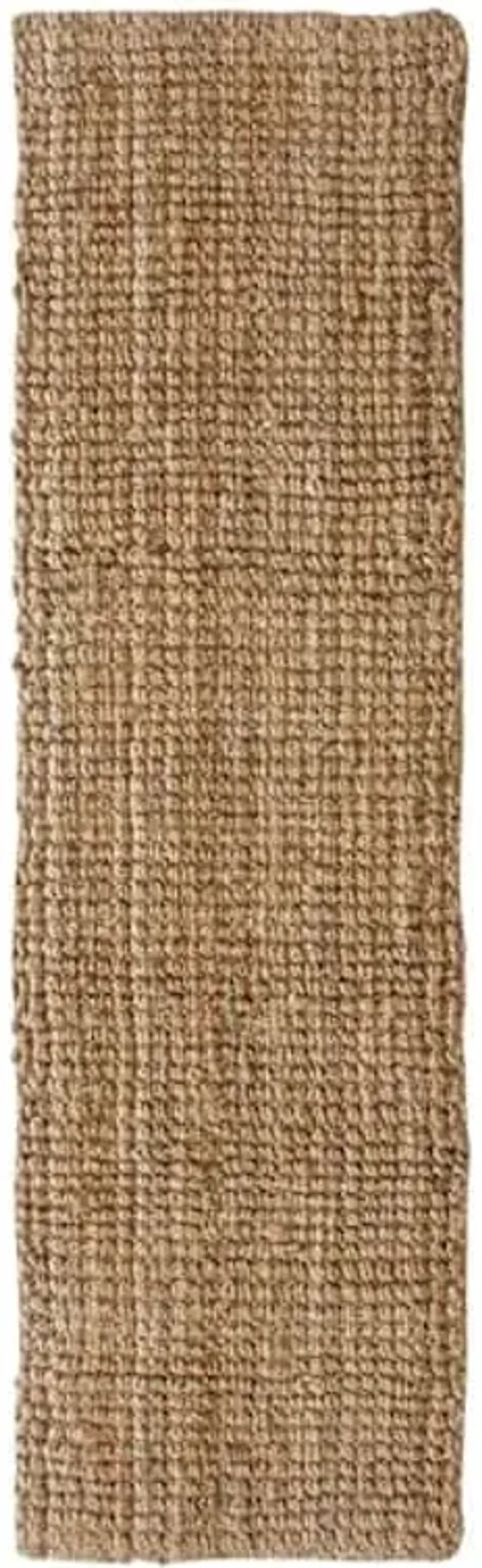 (B181) Honeybloom Boucle Jute Runner, 2x7