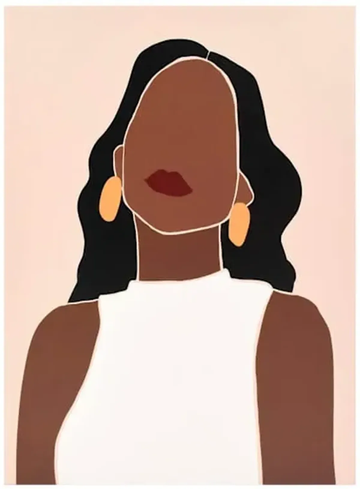 Yellow Earrings Canvas Wall Art, 12x16