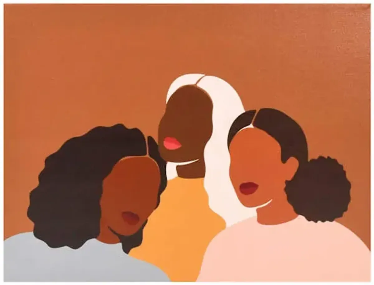 Women Together Canvas Wall Art, 16x12