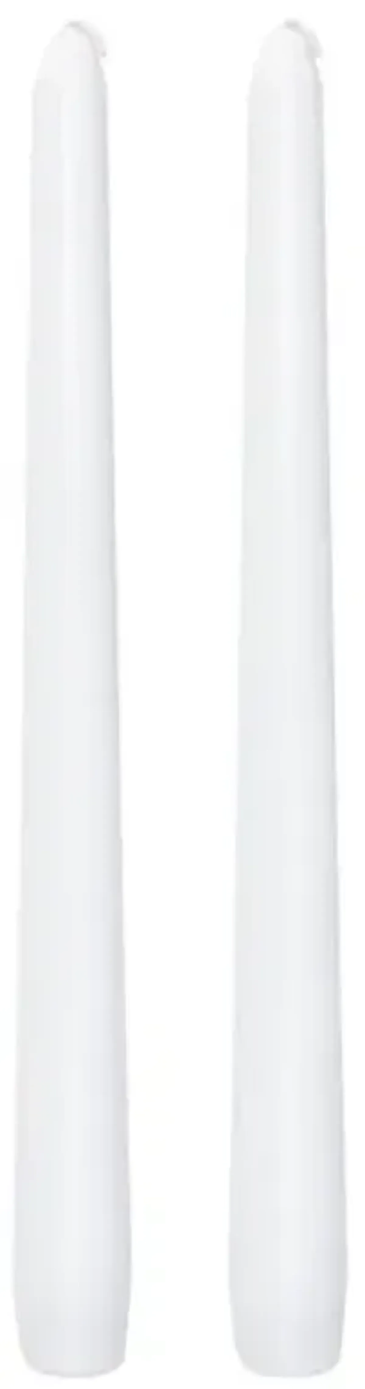 2-Pack White & Red Bleeder Taper Candles