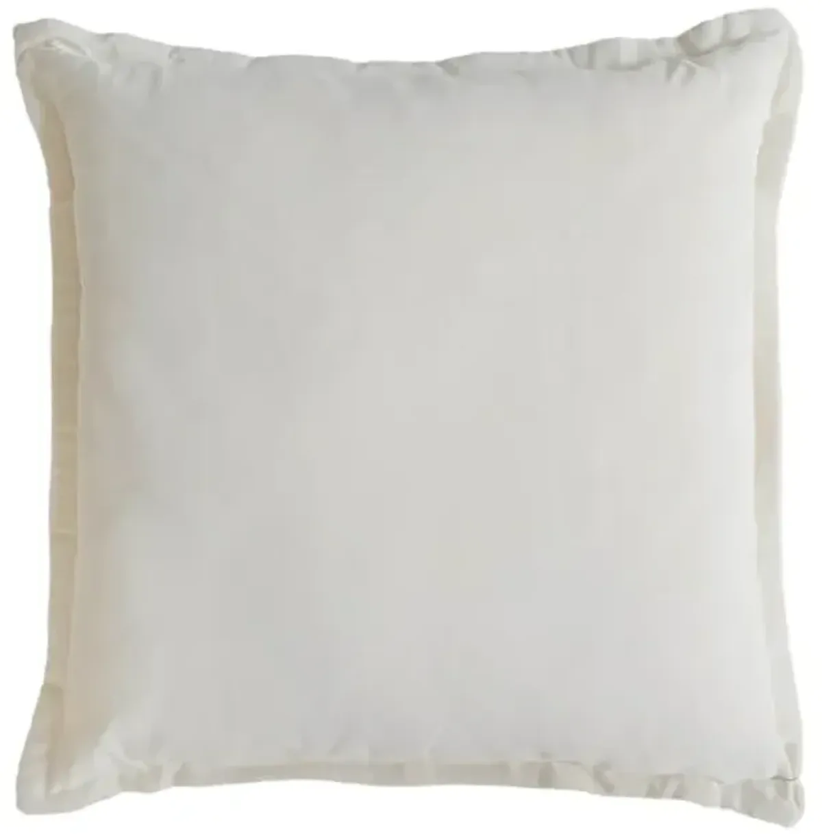 Providence Cream Cotton Velvet Throw Pillow, 18"