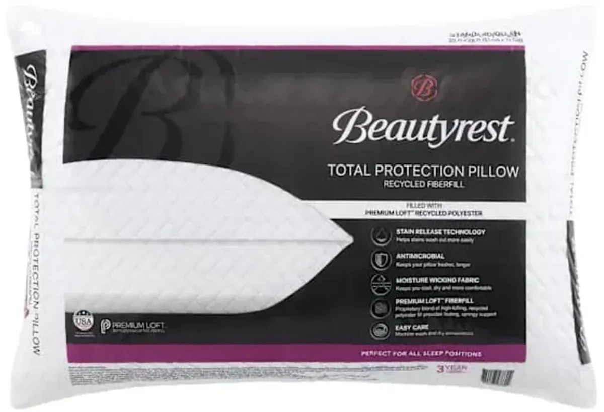 BeautyRest Total Protection Bed Pillow, Standard/Queen