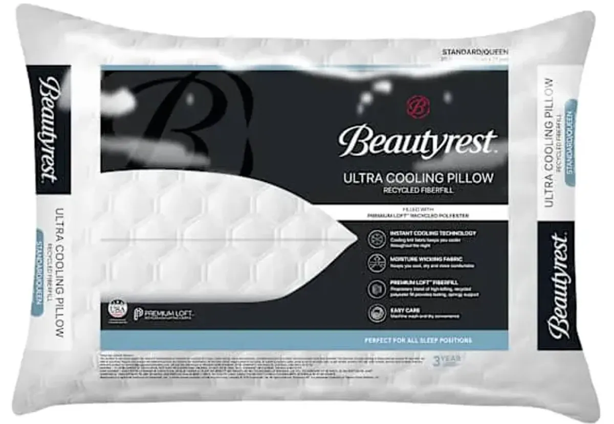BeautyRest Ultra Cooling Bed Pillow, Standard/Queen