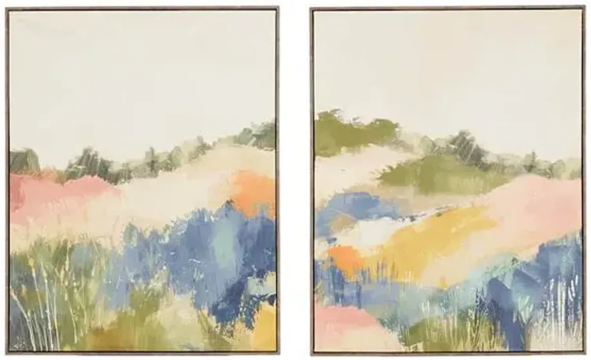 Honeybloom 2-Piece Framed Rustic Charm Retreat Canvas Wall Art, 22x28