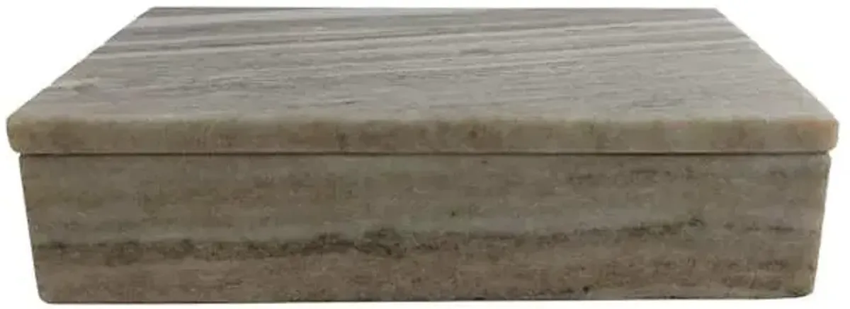 Tan Marble Box, 8x5