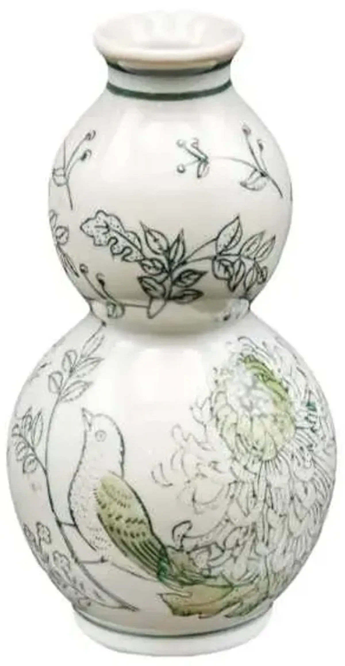 Vintage Chinoiserie Porcelain Vase, 3"