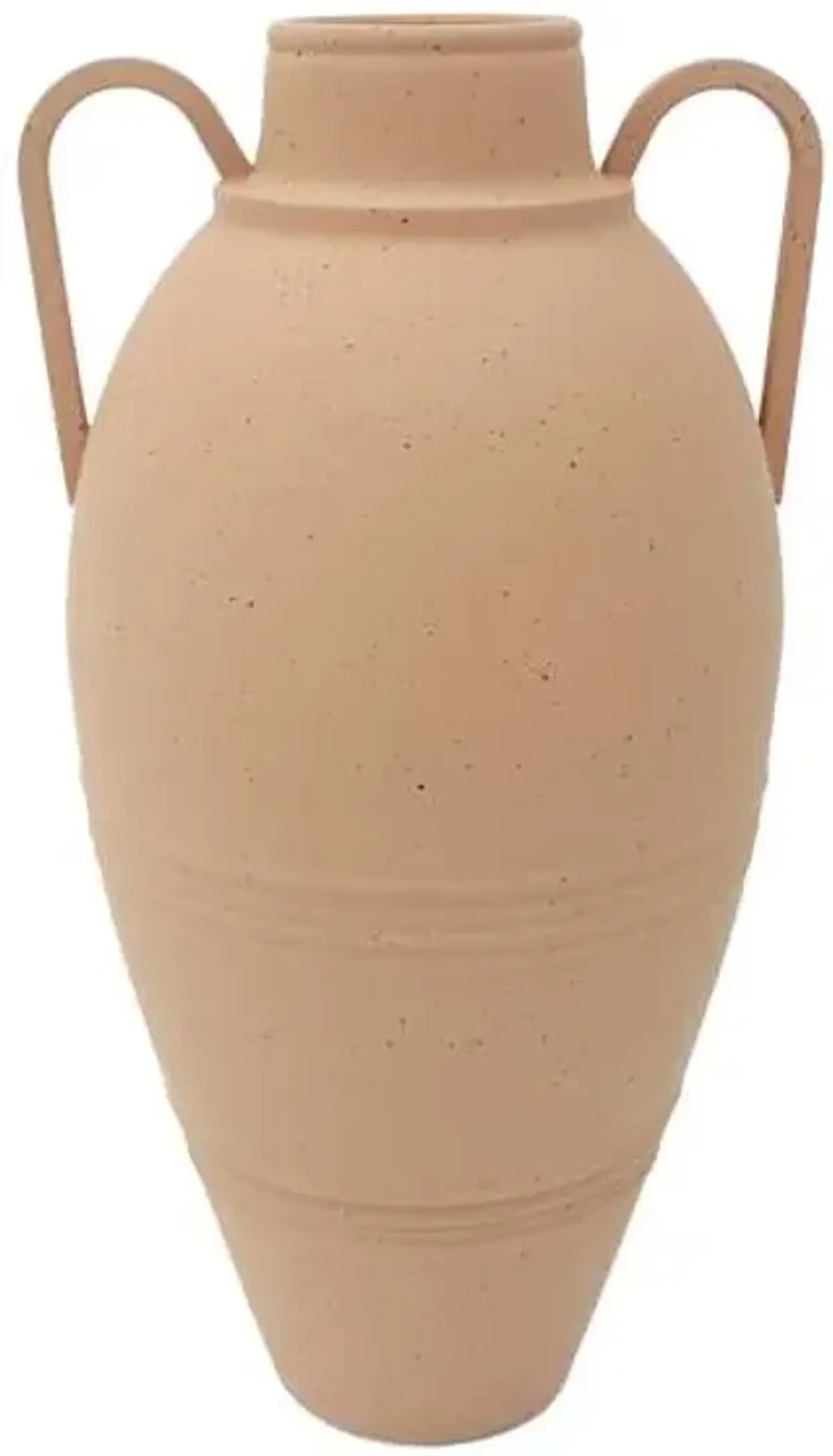 Orange Antique Vase with Handles, 21"