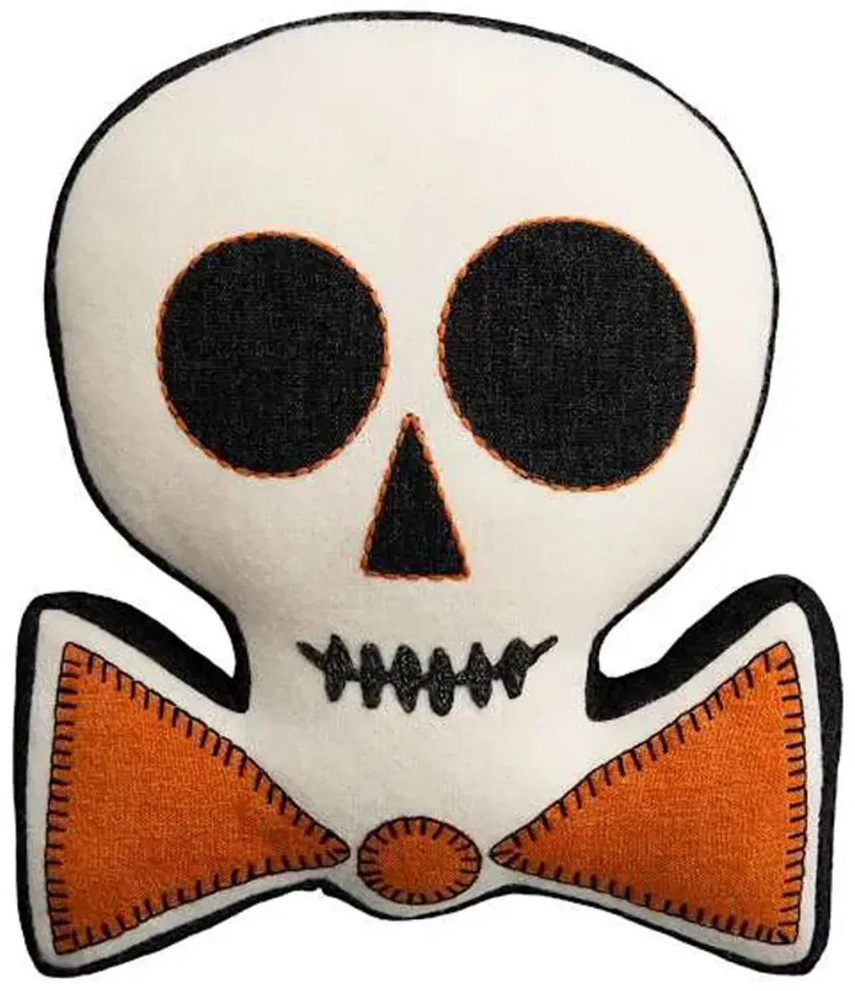 Happy Haunting Skull Shaped Throw Pillow, 15x12