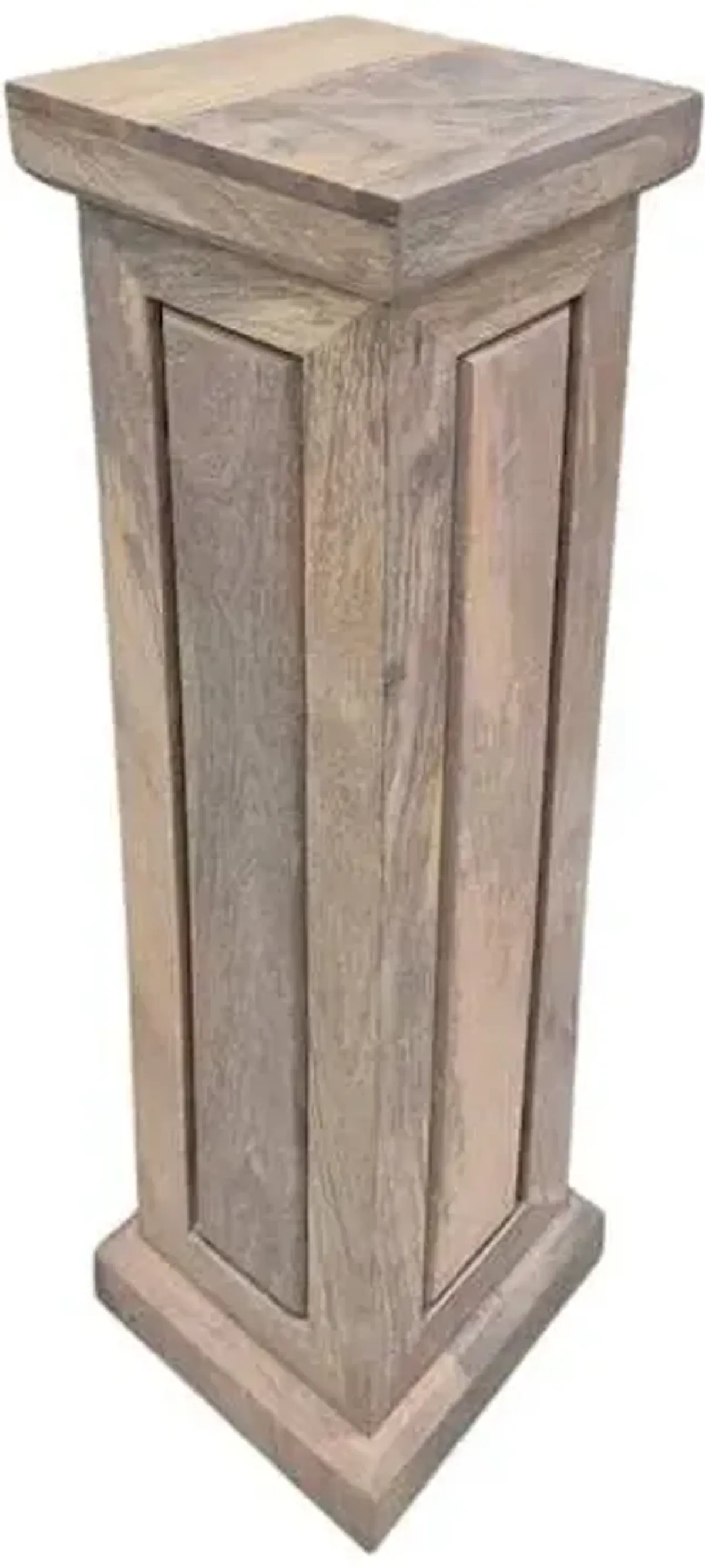 Small Beaded Wood Pedestal, 8x30