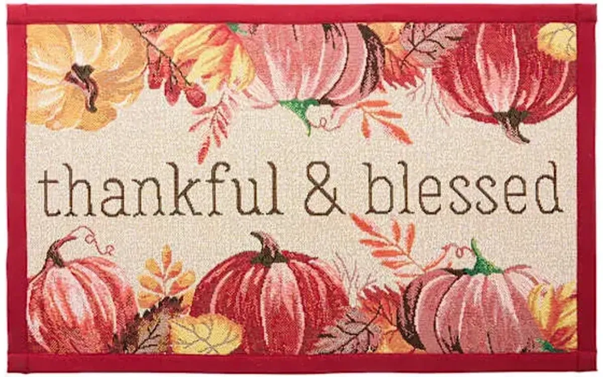 Thankful & Blessed Kitchen Mat, 18x30