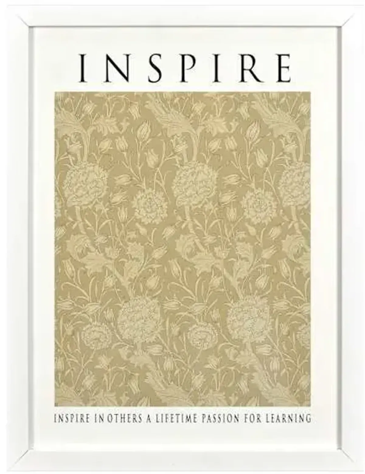 Glass Framed Inspire Print Wall Art, 13x17