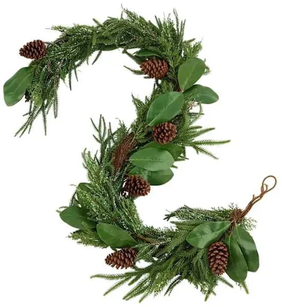 Soft Pine & Magnolia Leaf Garland, 72"