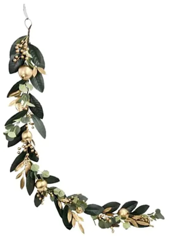 Gold Pomegranate Garland, 6'