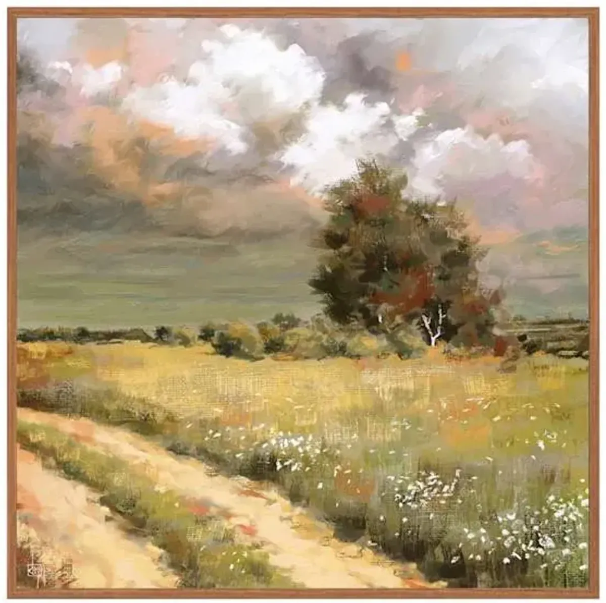 Framed Landscape Canvas Wall Art, 31"