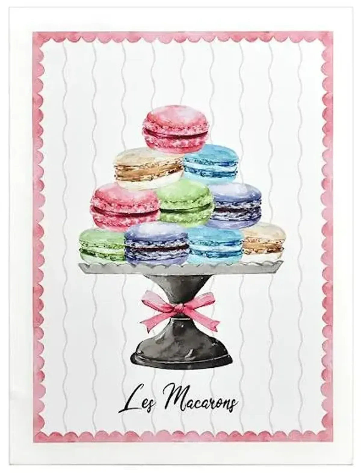 Macaroons on Platter Canvas Wall Art, 12x16