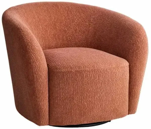 Chloe Swivel Accent Chair, Terracotta