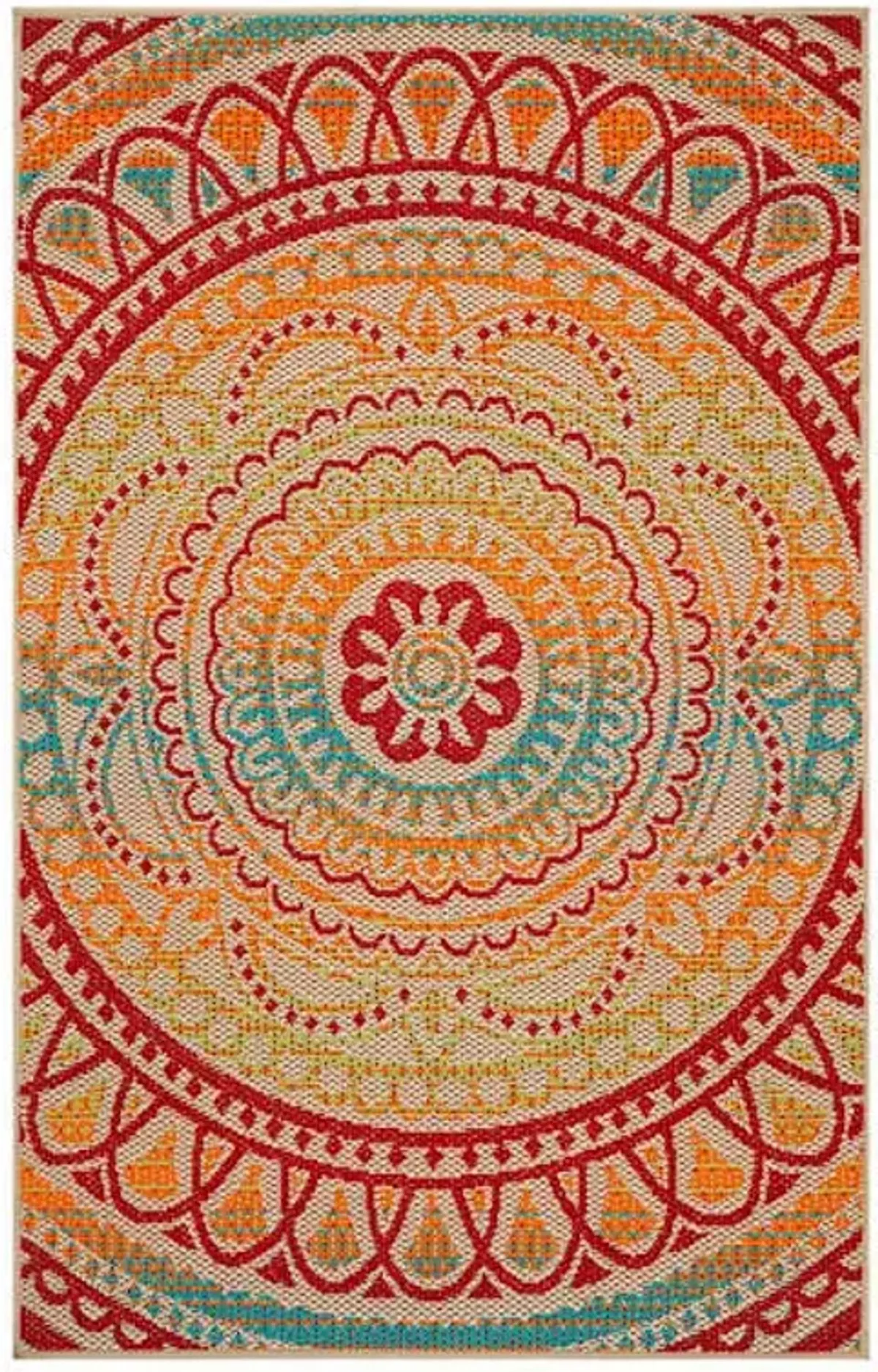 (E542) Multicolor Scope Brodny Accent Rug, 3x5