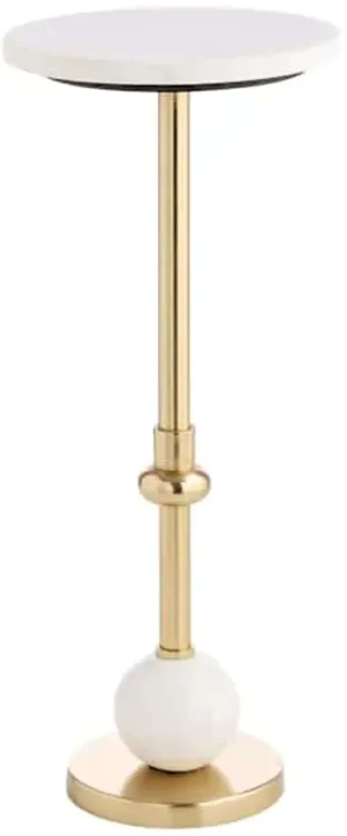 Providence Coen Marble Drink Table, Gold