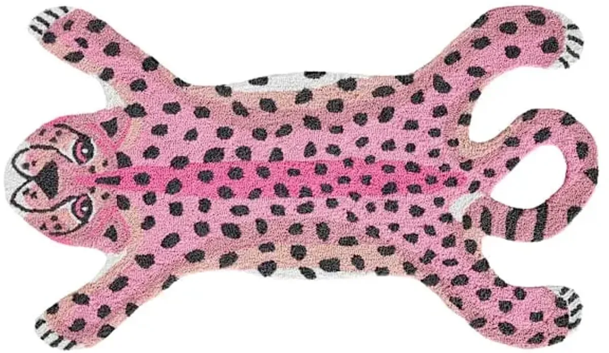 Franny Pink Cheetah Accent Rug, 27x45