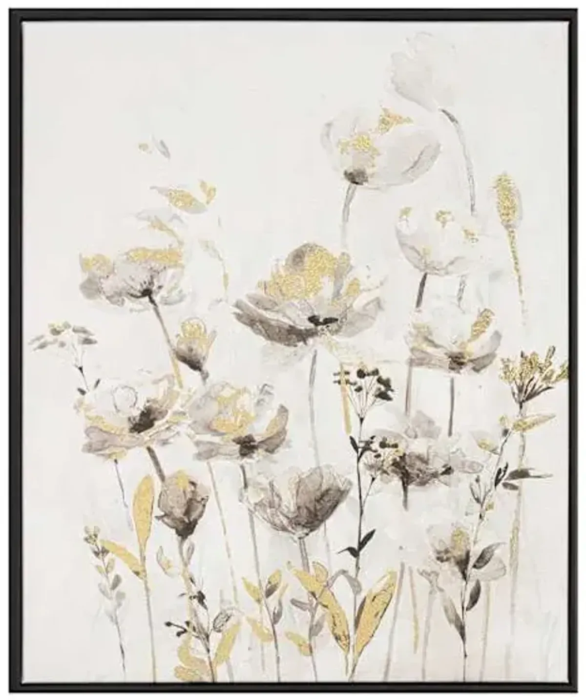 Parchment Floral Medley Canvas Wall Art Wall Art, 20x24