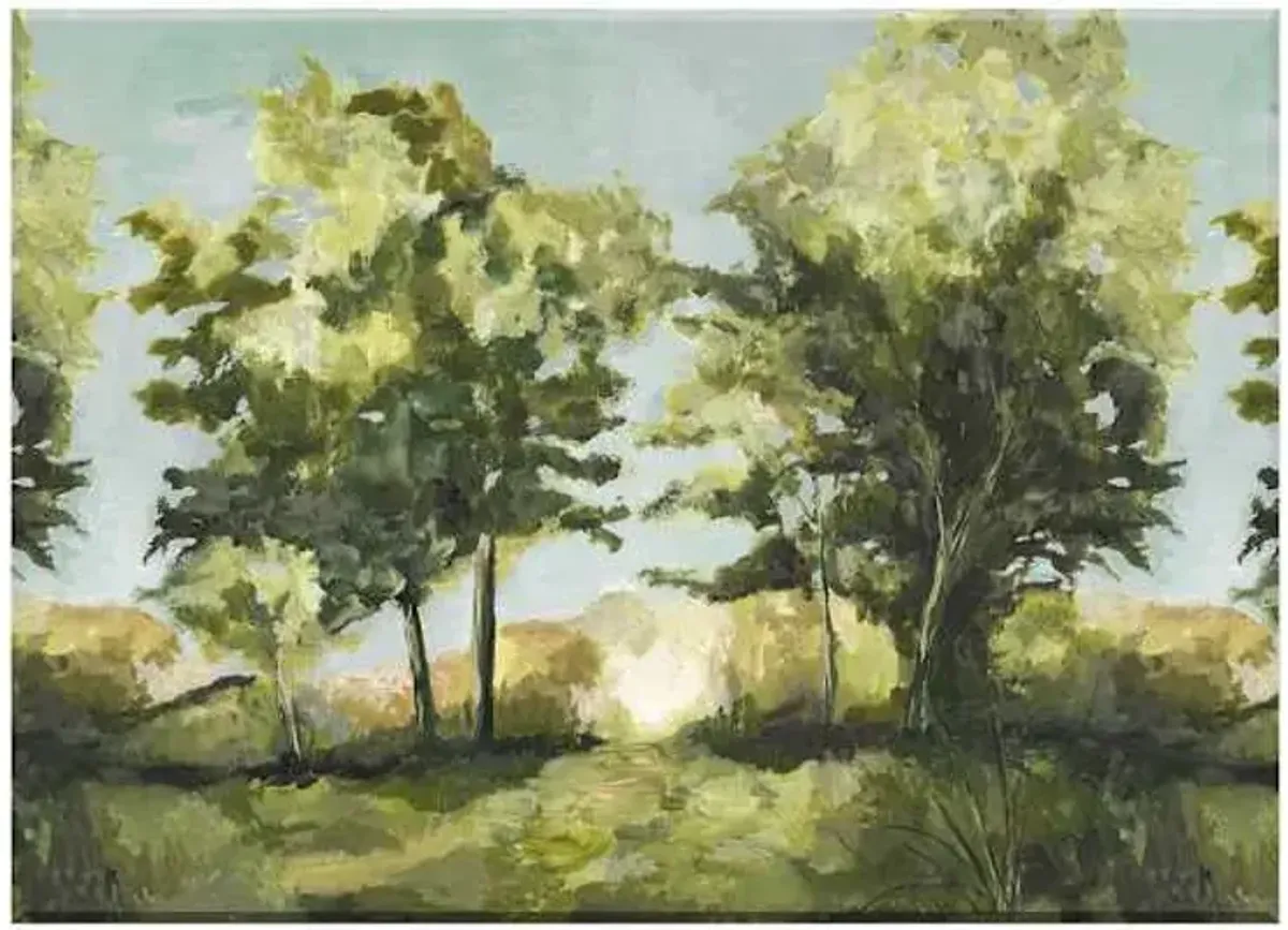 Calming Green Trees Canvas Wall Art Wall Art, 30x40