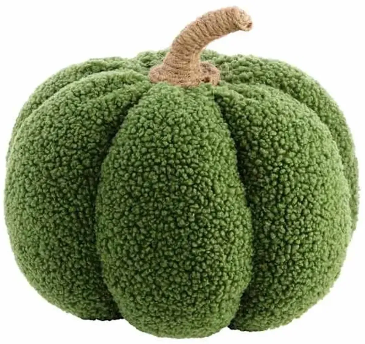 Green Fabric Pumpkin, 6"