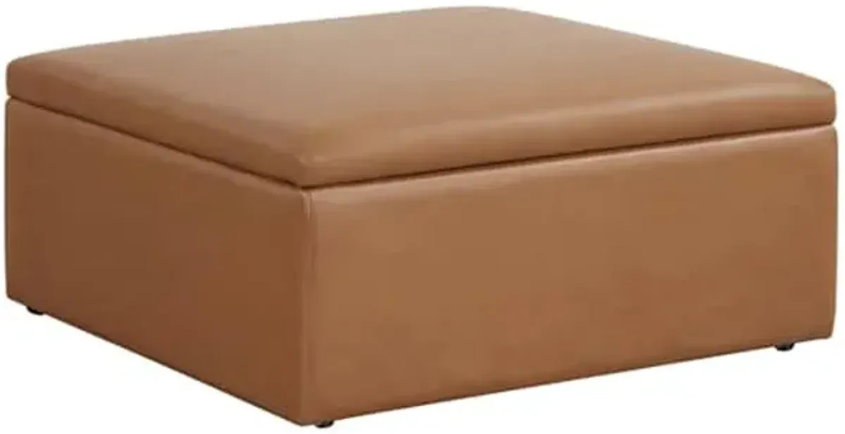 Providence Skye Storage Ottoman, Brown