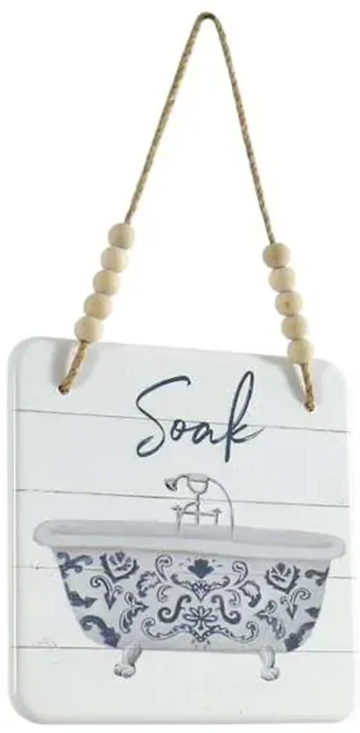 Bath Metal Wall Art, 8"