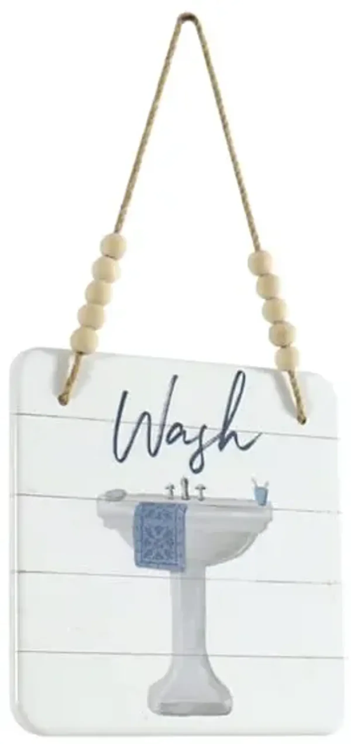 Bath Metal Wall Art, 8"