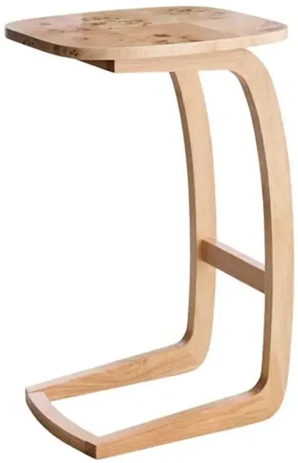 Crosby St. Colt Pull-Up Table, Burl Wood Finish