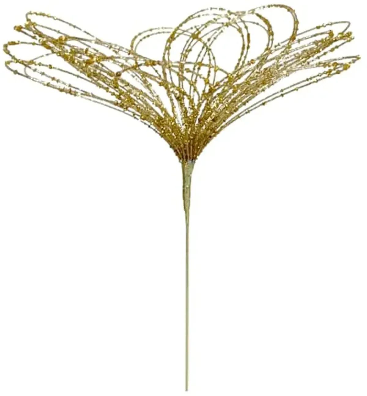 Gold Flower Beaded Pick