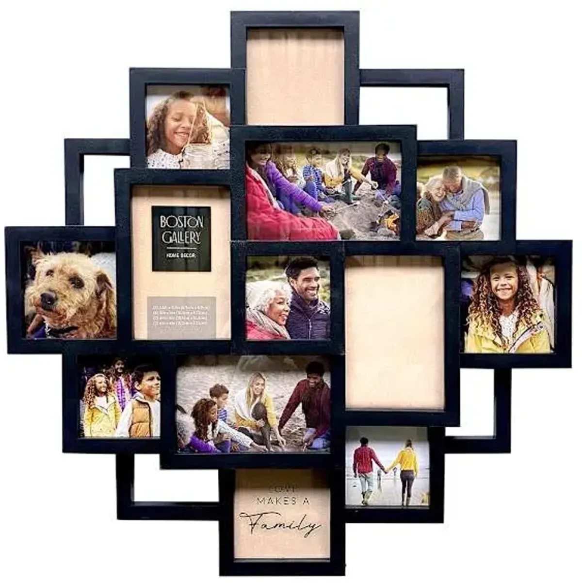13-Opening Black Collage Wall Frame, 20"