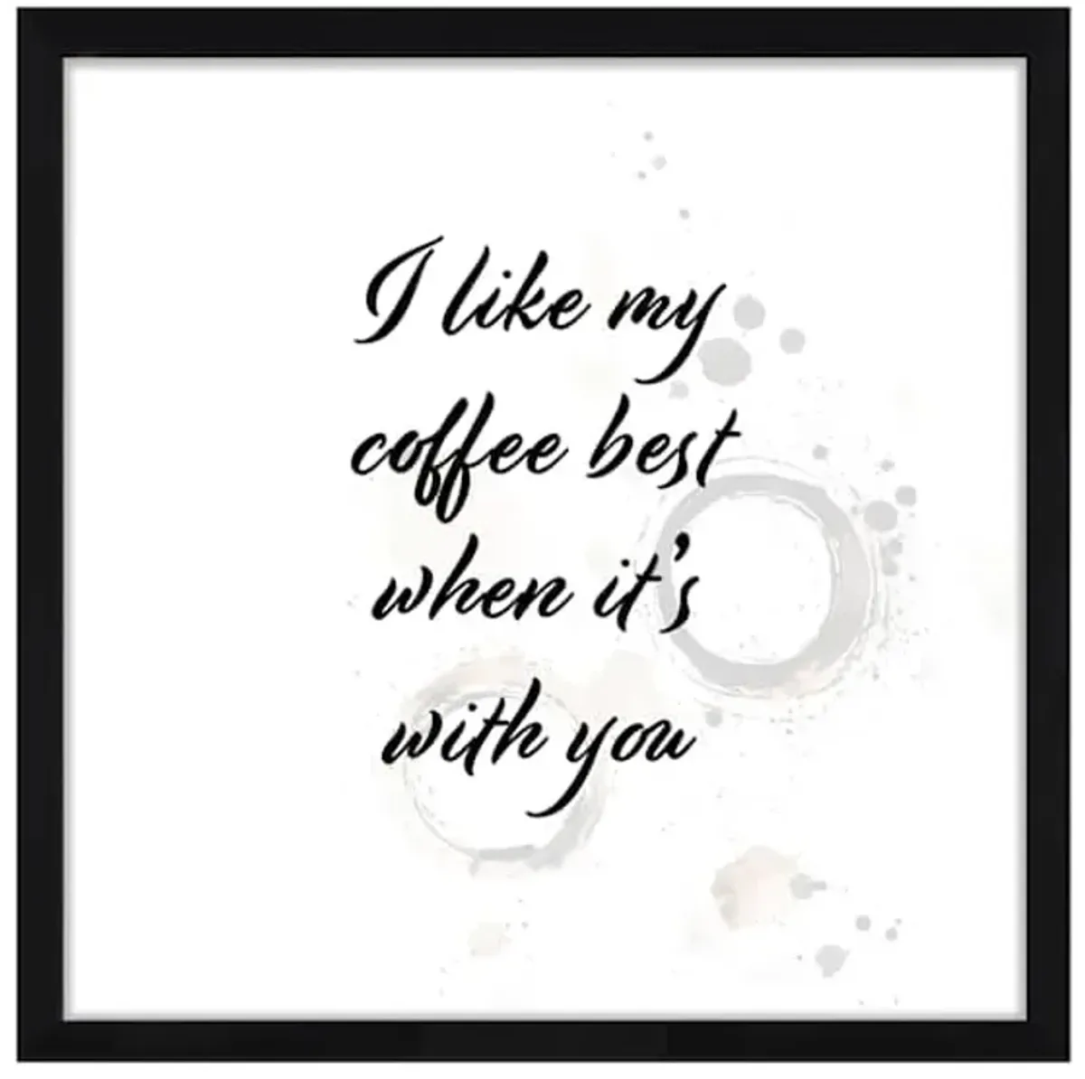 Glass Framed Like My Coffee Print Wall Art, 13"