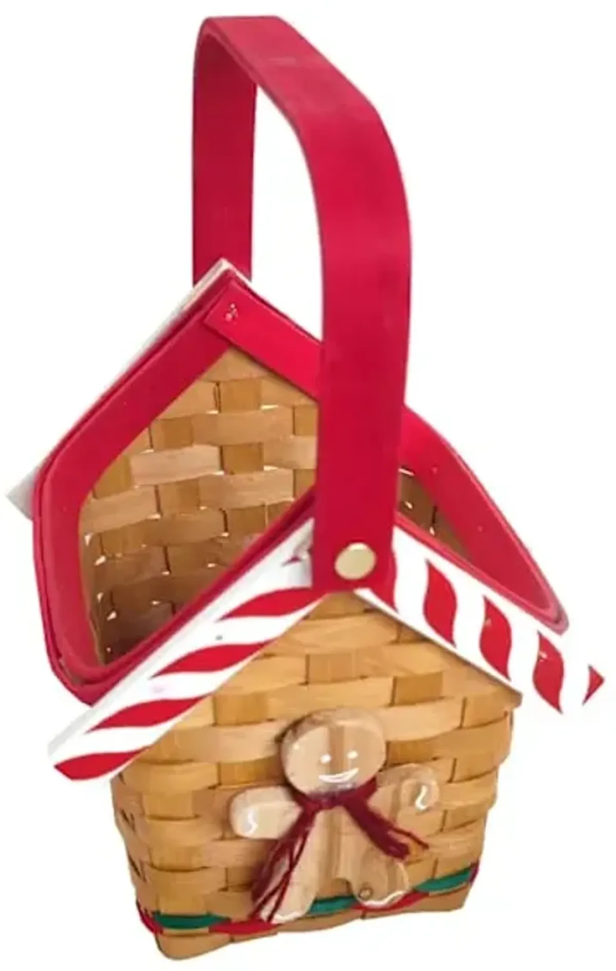 Christmas House Basket with Handle, Small